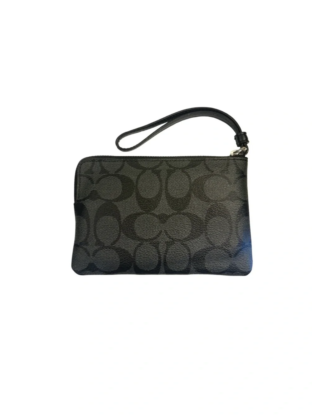 Coach Corner Zip Signature Wristlet